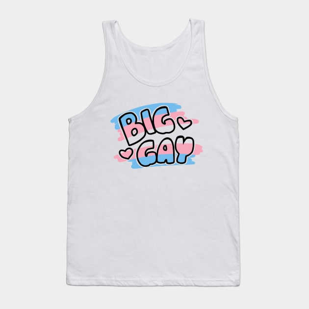 BIG GAY trans pride (white) Tank Top by kalematsuba